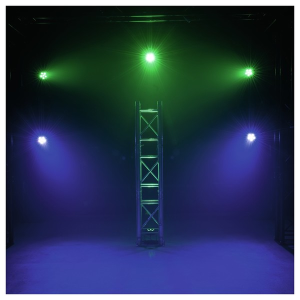 Eurolite LED PK-3 USB TCL Spot, Front Stage Preview Lit Green/Blue
