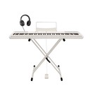 SDP-2 Konserttipiano Gear4musicilta + Teline, Pedaali ja Kuulokkeet, Valkoinen