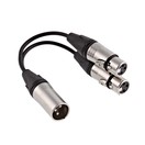 Essentials Dual XLR (F) - XLR (M) Splitter Cable, 15cm