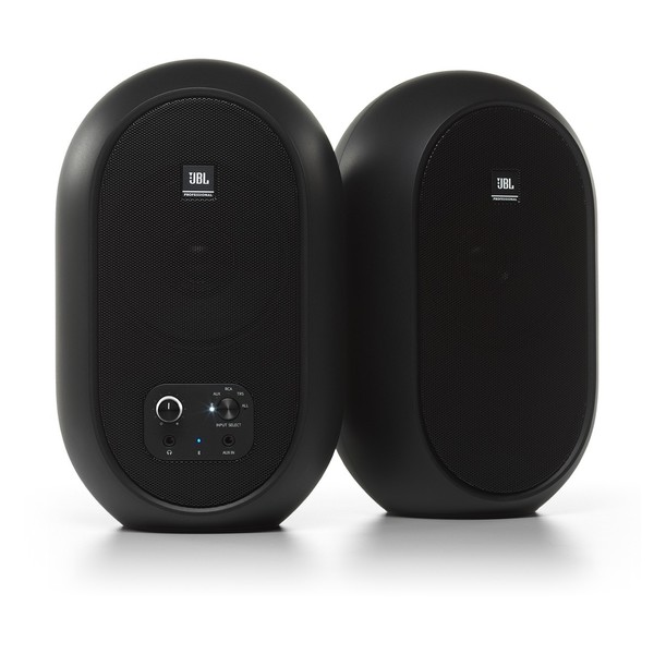 JBL 104-BT Bluetooth Reference Monitors, Front View Extension Monitor Angled Right
