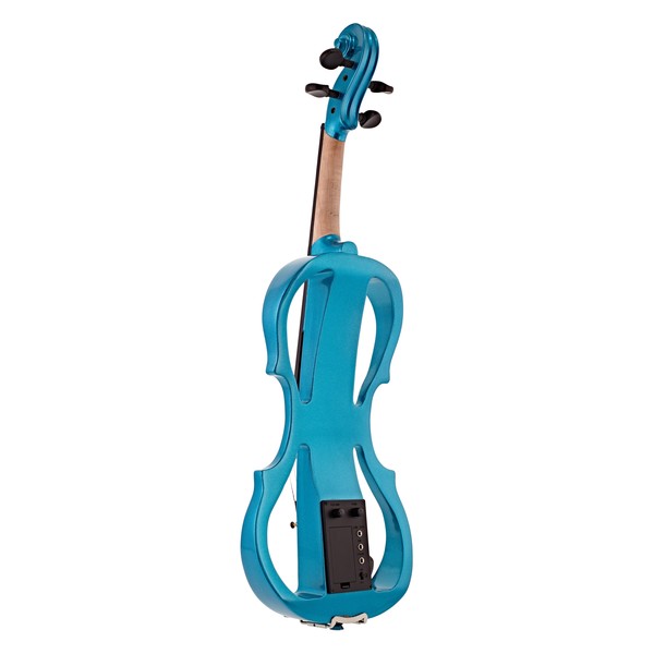 Stagg Shaped Electric Violin Outfit, Metallic Blue