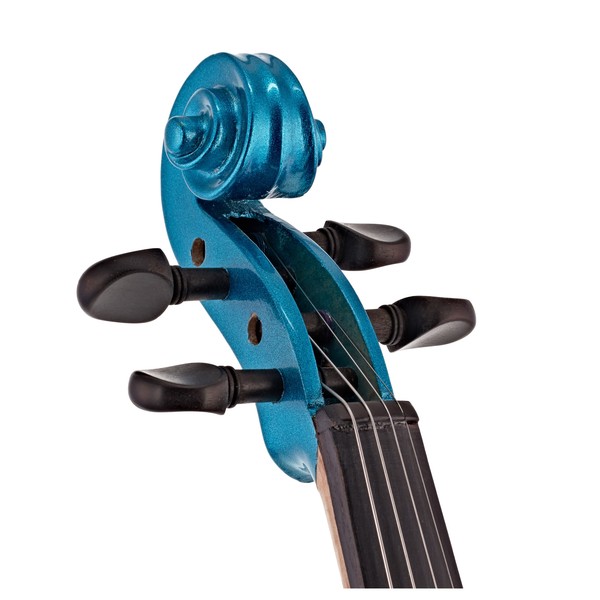 Stagg Shaped Electric Violin Outfit, Metallic Blue