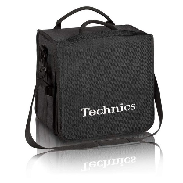 Technics Record Bag (Silver Logo) - Angled