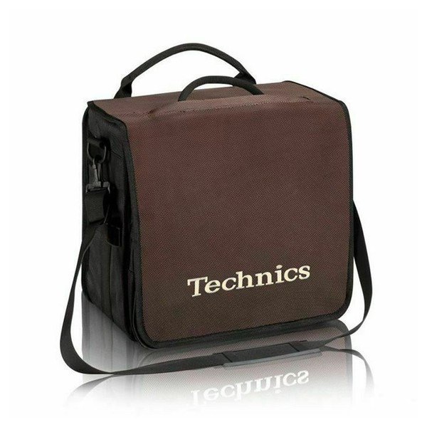 Technics Record Bag (Brown) - Angled Closed