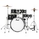 Pearl Roadshow Junior 5pc Complete Drum Kit, Jet Black - side view