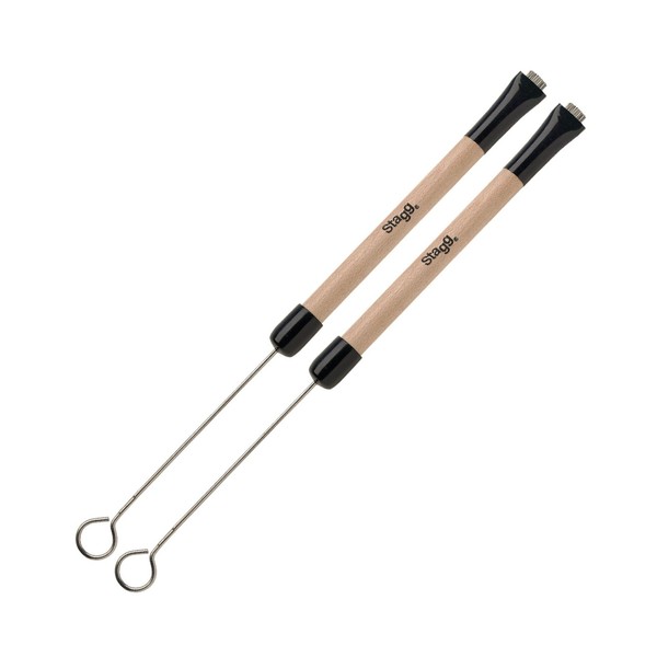 Stagg Telescopic Wire Brushes with Wooden Handles