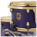 SJC Drums Navigator 22'' 4pc Shell Pack, Royal Purple Stain, Brass HW