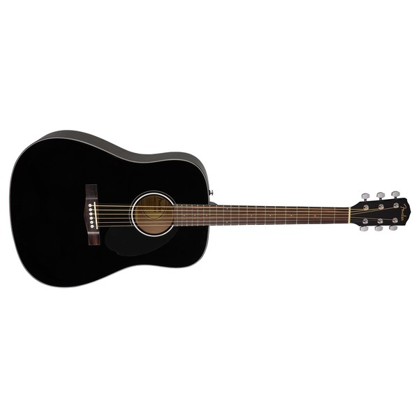 Fender CD-60S Acoustic, Black Tilted