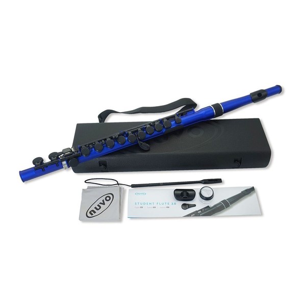 Nuvo Student Flute Outfit, Metallic Blue, outfit