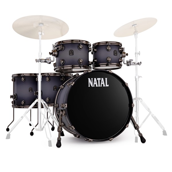 Natal Originals Walnut Maple 22'' 5pc Shell Pack, Pewter Grain