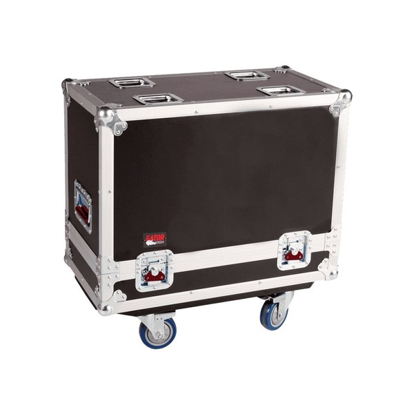 Gator G-TOUR SPKR-212 Tour-Style Transporter for Two 12'' Speakers, Front Angled Right