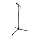 Shure PGA58 Vocal Microphone Set Including Mic Stand + XLR Cable - Microphone on Stand Facing Left