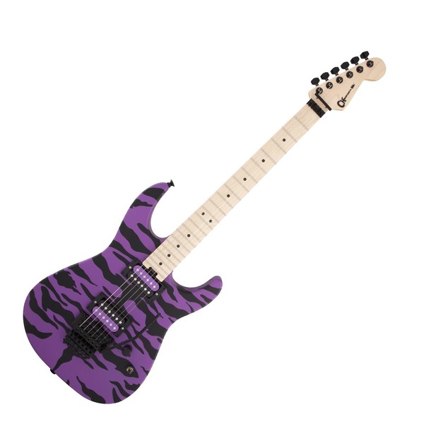 Charvel Satchel Signature Pro-Mod DK, Satin Purple Bengal, Front Full Body Angled Right