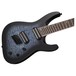 Jackson SLATX7 QM Multi-Scale 7-String, Trans Blue Burst - body