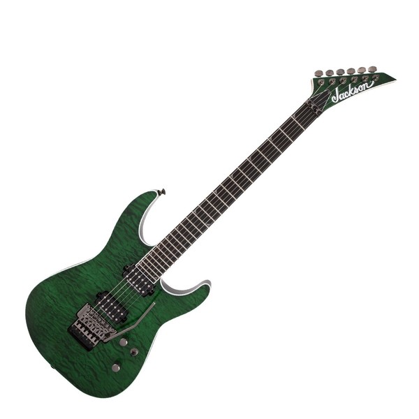 Jackson Pro SL2Q Soloist MAH, Trans Green, Front Angled Right