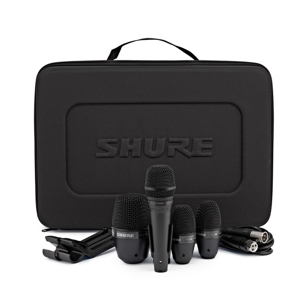 Shure PGADRUMKIT4 Drum Microphone Kit, 4 Piece - Full Package