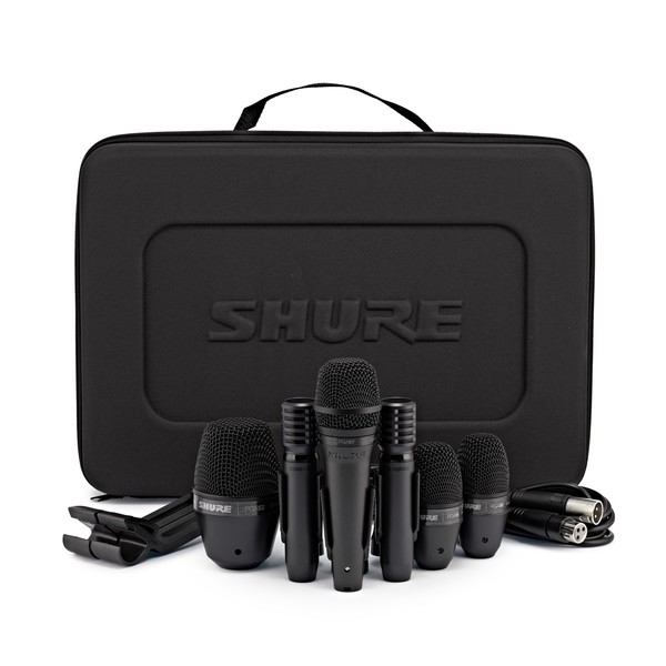 Shure PGADRUMKIT6 Drum Microphone Kit, 6 Piece - Full Package