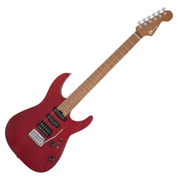 Charvel Pro Mod DK24 HSS Trem, Red Ash - front