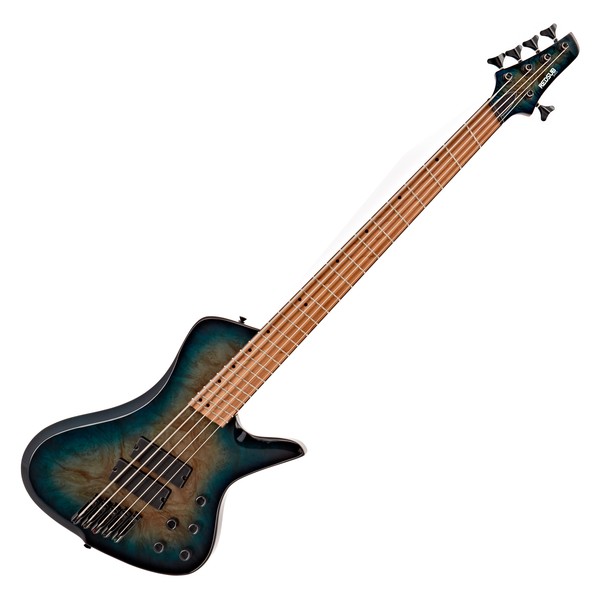 RedSub Coliseum Fanned Fret 5-String Bass, Blue Burl Burst