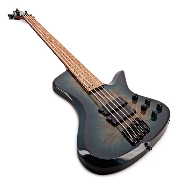 RedSub Coliseum Fanned Fret 5-String Bass, Blue Burl Burst
