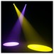 ADJ Focus Spot 2X Moving Head, Stage Preview Spotlights Lit Purple/Yellow