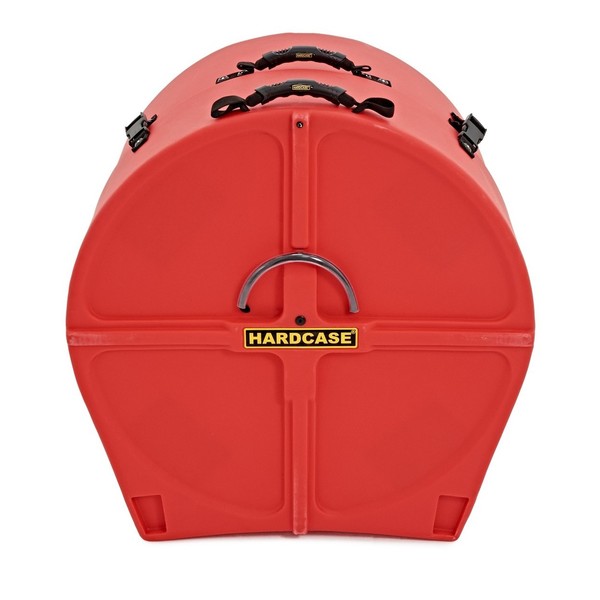 Hardcase 22" Bass Drum Case Fully Lined with Wheels, Red