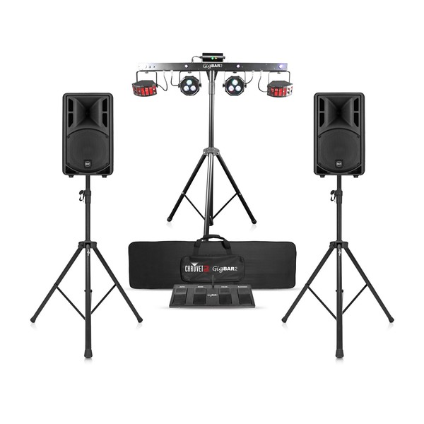 RCF ART 312-A MK4 Active Speaker Bundle with Chauvet DJ GigBAR 2