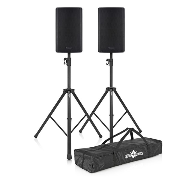 dB Technologies SYA 15 15'' Active PA Speaker Pair with Stands, Full Package