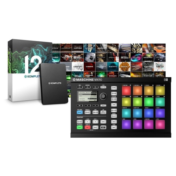 Native Instruments Maschine Mikro MK2 (Black) with Komplete 12 - Full Bundle