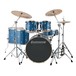 Ludwig Evolution 22'' 6pc Drum Kit w/ Hardware, Azure Blue - Front