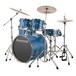 Ludwig Evolution 22'' 6pc Drum Kit w/ Hardware, Azure Blue - Angle