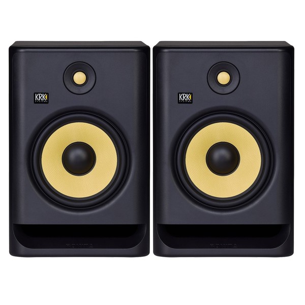 KRK ROKIT RP8 G4 Studio Monitors, Pair - Full Bundle