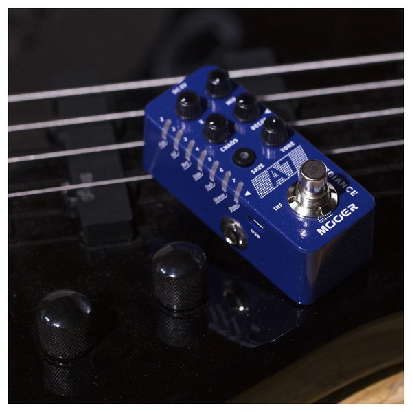Mooer A7 Ambience Micro Pedal - on amp