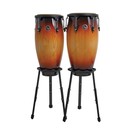 LP Aspire 11" & 12" Congas with Basket Stand, Vintage Sunburst