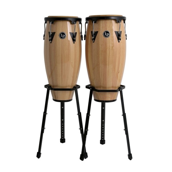 LP Aspire 11" & 12" Congas with Basket Stand, Natural