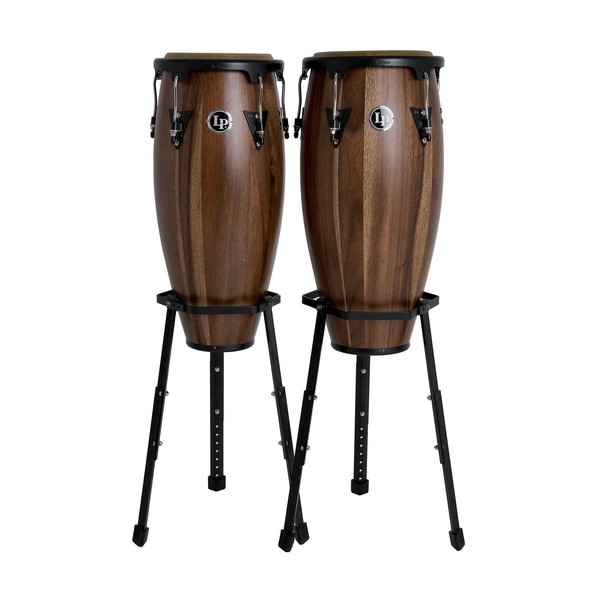 LP Aspire 11" & 12" Congas with Basket Stand, Walnut