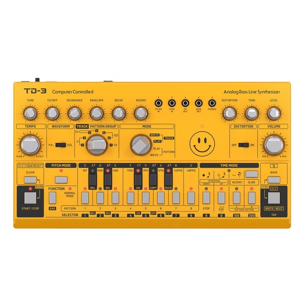Behringer TD-3-AM Analog Bass Line Synthesizer, LTD Yellow