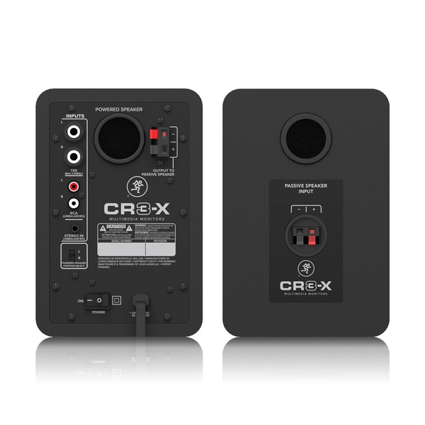 Mackie CR3-X 3'' Multimedia Monitor Speakers, Rear Pair
