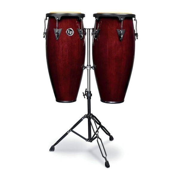 LP Aspire 11" & 12" Congas with Double Stand, Dark Wood