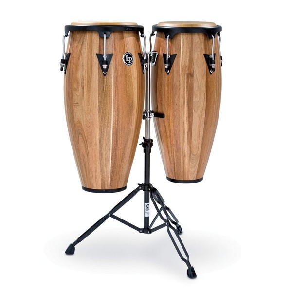 LP Aspire 11" & 12" Congas with Double Stand, Walnut
