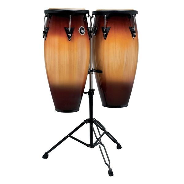 LP Aspire 10" & 11" Congas with Double Stand, Vintage Sunburst