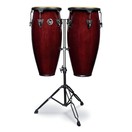 LP Aspire 10" & 11" Congas with Double Stand, Dark Wood