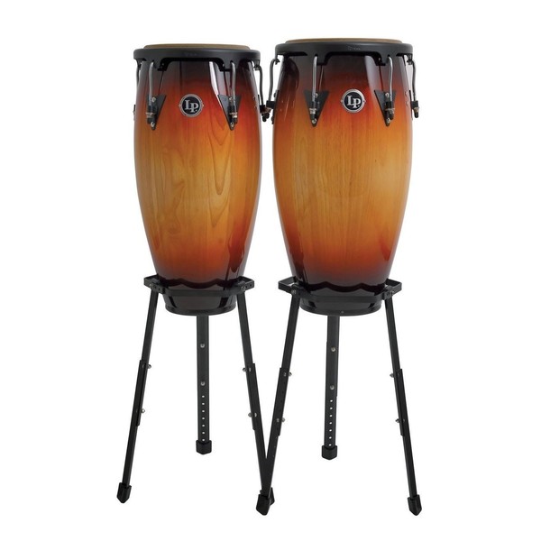 LP Aspire 10" & 11" Congas with Basket Stand, Vintage Sunburst