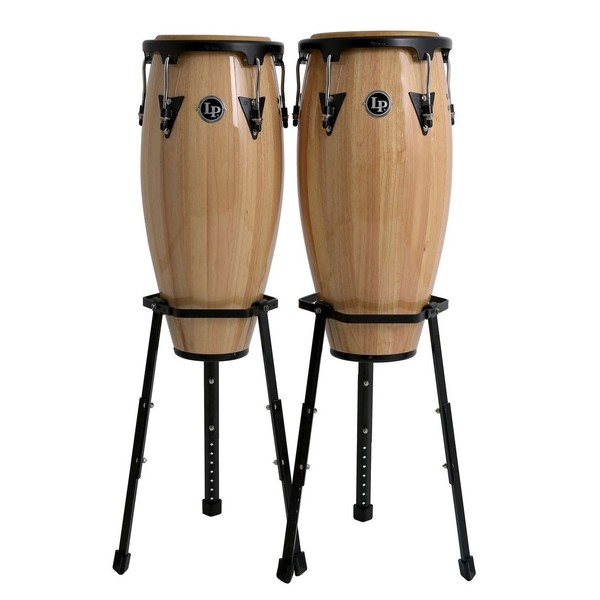 LP Aspire 10" & 11" Congas with Basket Stand, Natural