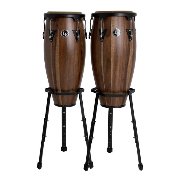 LP Aspire 10" & 11" Congas with Basket Stand, Walnut