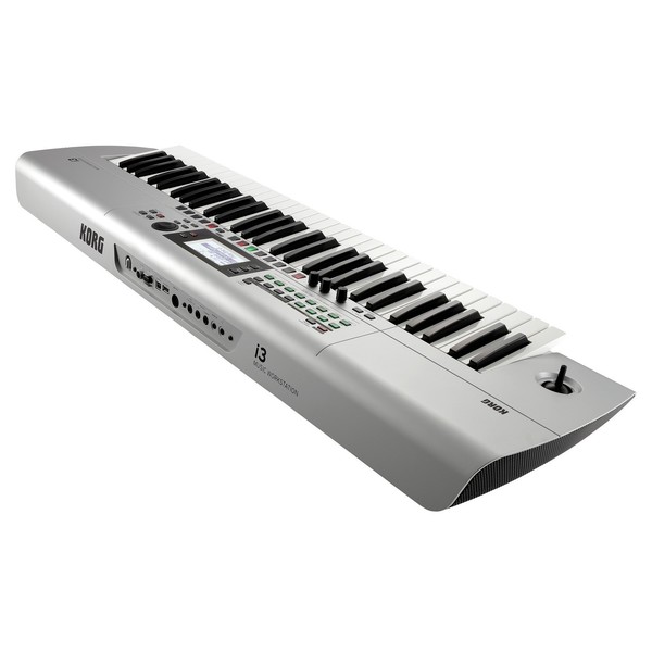 Korg I3 Portable Arranger Workstation Package, Silver, Side