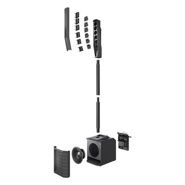 Electro-Voice Evolve 30M Column PA System, Front Component Exploded View