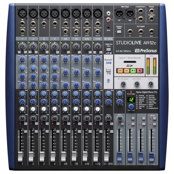 PreSonus StudioLive AR12c USB-C Mixer - Top