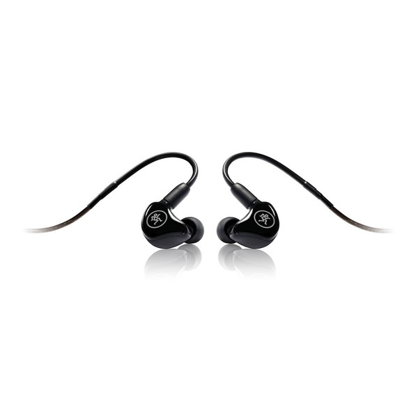 Mackie MP-240 BTA Bluetooth In-Ear Monitors, Enclosures Front Angled Zoomed Out