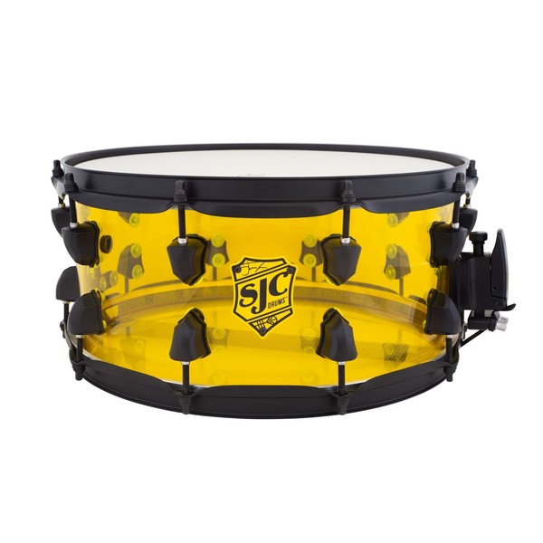 SJC Drums Josh Dun 14" x 6.5" Acrylic Snare Drum, Flat Black Hardware